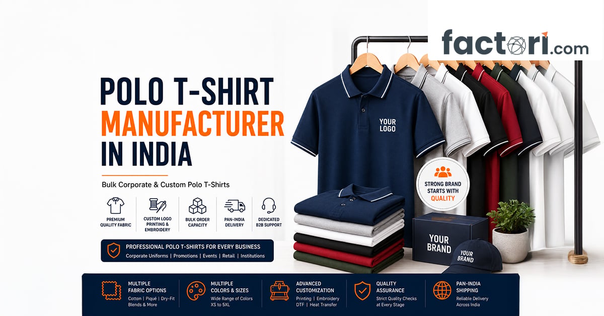 Polo T-Shirt Manufacturer in India | Bulk Corporate & Custom Polo T-Shirts